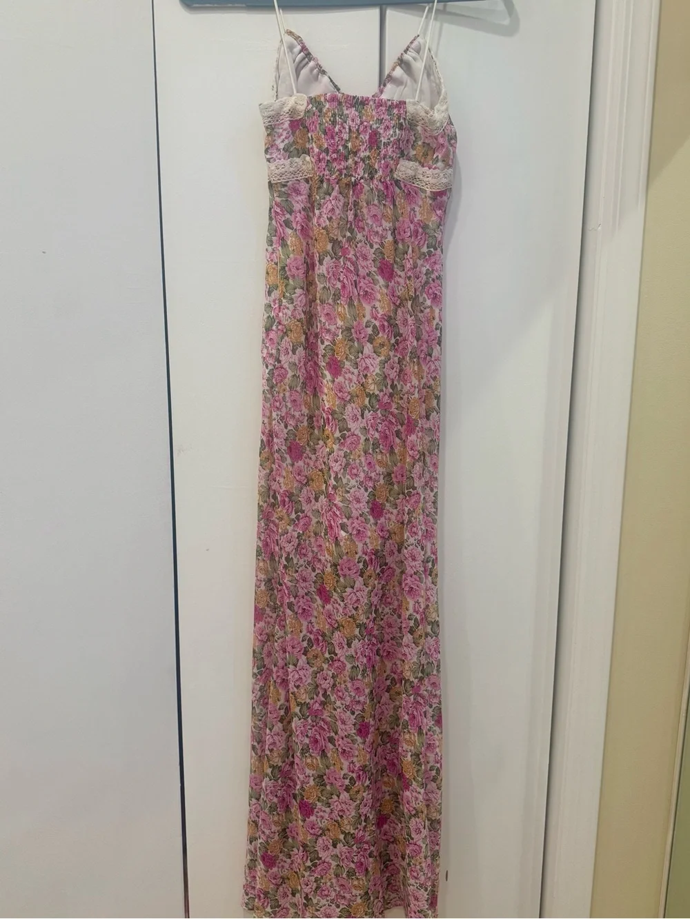 Princess Polly floral Maxi Slip spaghetti strap Dress Lace Trim Sz XS NWOT - Picture 10 of 14